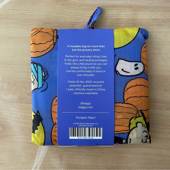 Baggu x Peanuts Standard Reusable Bag - Pumpkin Patch - Picture 4 of 4